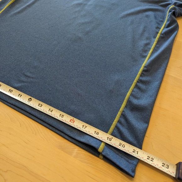 Sunice Blue and Green lined Short Sleeve 1/4 button up collard shirt Unisex - Picture 9 of 11